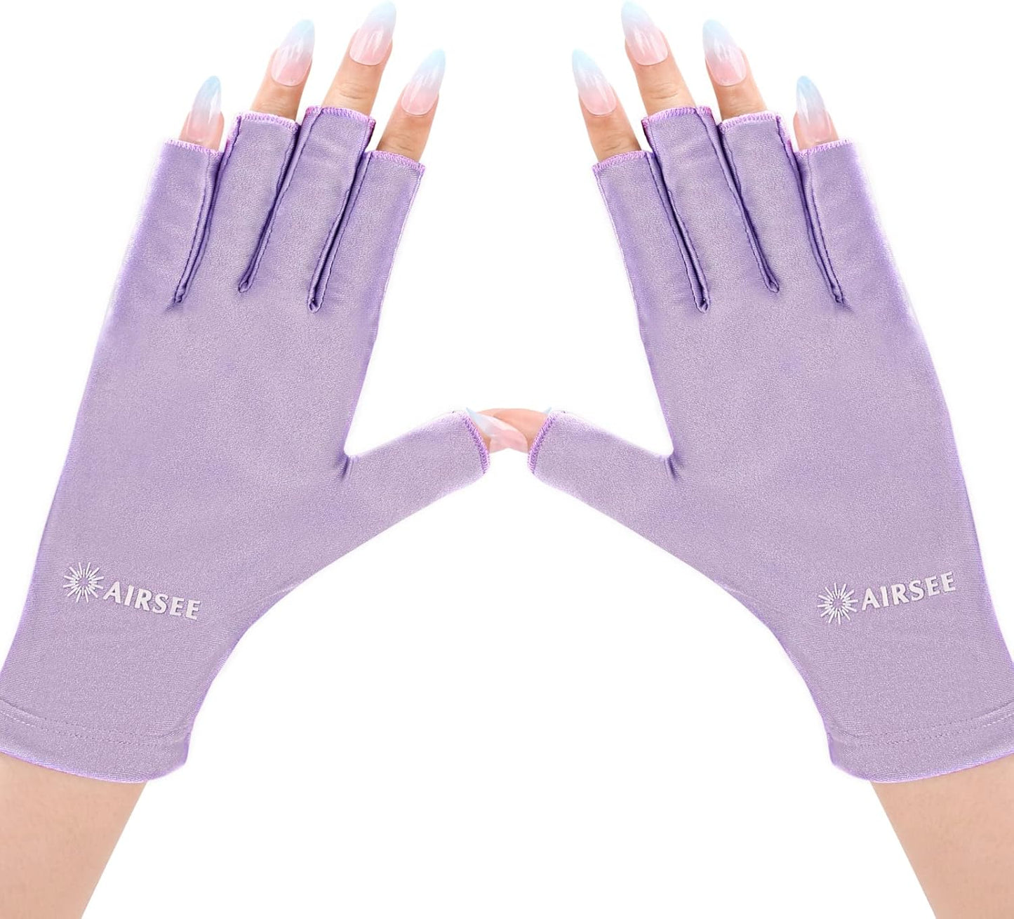 anti UV Gloves for Nail Lamp, Professional UPF50+ UV Protection Gloves for Manicures Nail Art, Fingerless Gloves