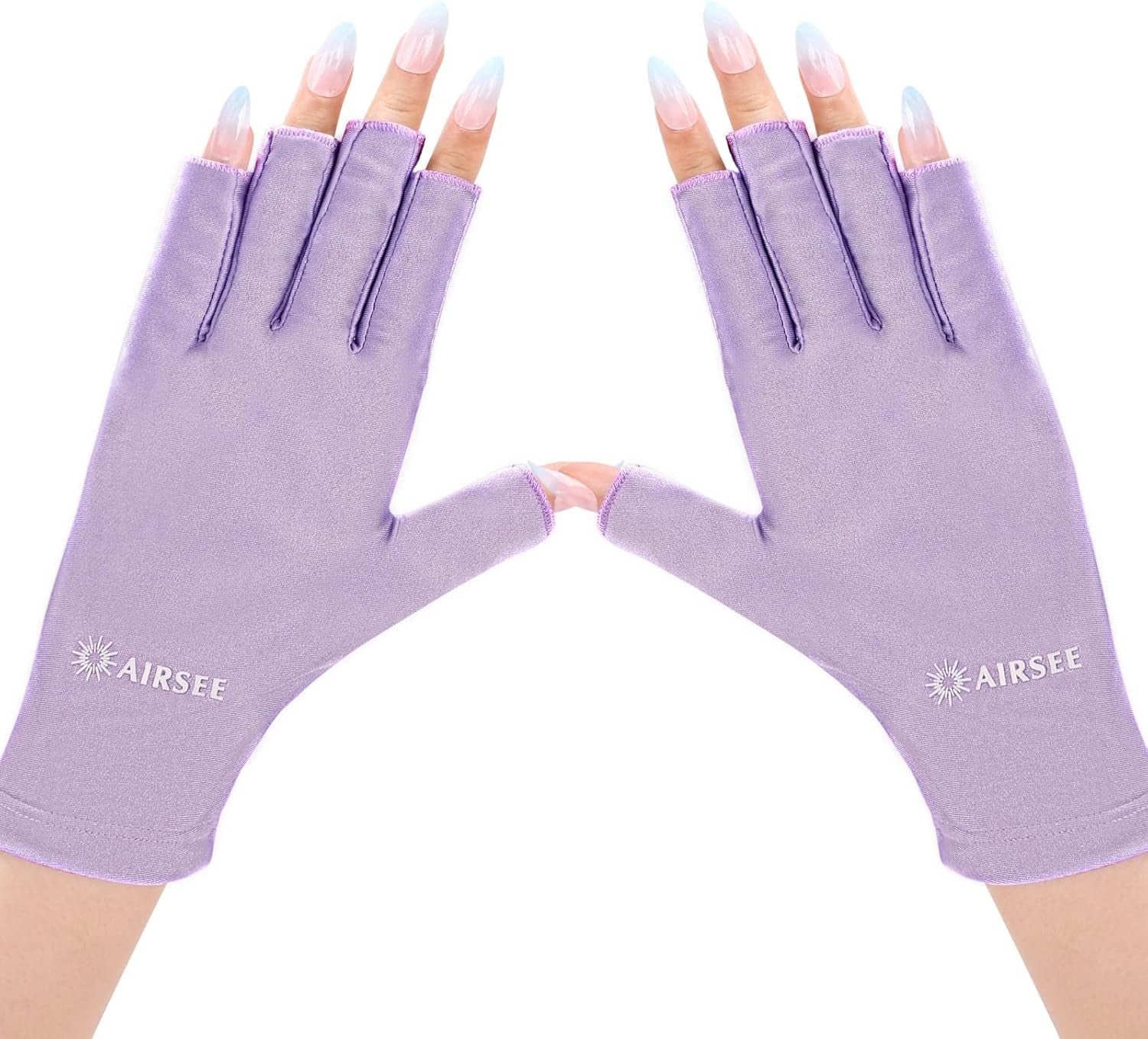 anti UV Gloves for Nail Lamp, Professional UPF50+ UV Protection Gloves for Manicures Nail Art, Fingerless Gloves